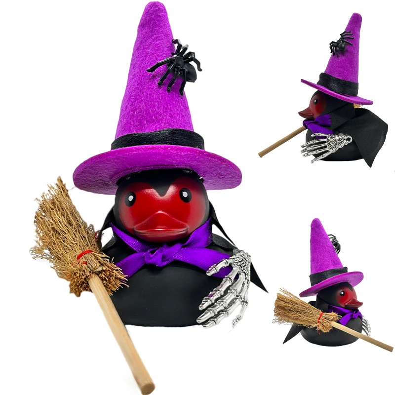 Хэллоуин автомобиль утка резиновая утка со шлемом сломанный ветер украшения дорожный велосипед моторный шлем езда велосипедные аксессуары