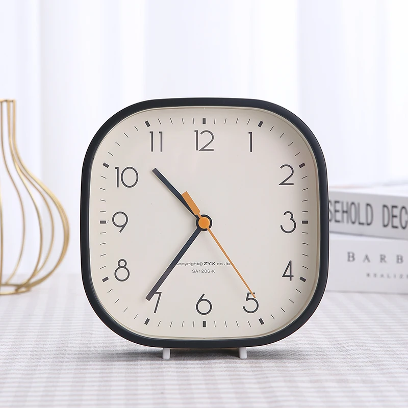 

Nordic Style Living Room Small Table Clock Simple Modern Silent Seat Hanging Dual-use Bedroom Children's Room Bedside Table