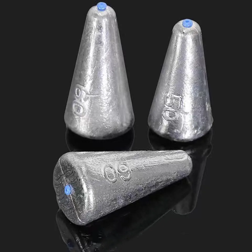 

5pcs/lot Bullet Shape Fishing Weights Sinkers 20g-100g Fishing Tackle Texas Rig Bait Accessories
