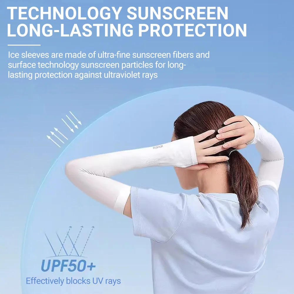 PINJIAN пятипальцевые ледяные рукава Защита от солнца дышащая грелка для рук