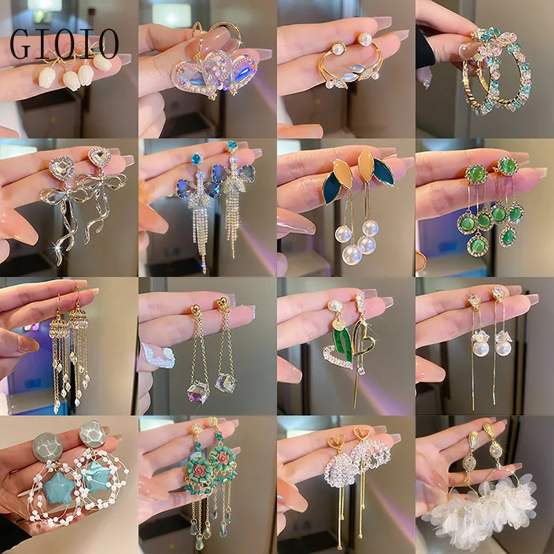 

925 Silver Needle Fashion Flower Tassel Earrings Personalized Design Graceful Earrings Women chinese fashione arrings bride za