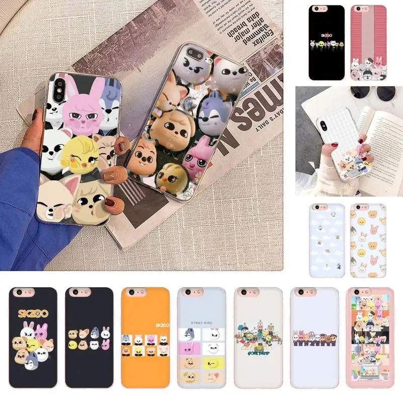 

FHNBLJ Skzoo Stray Kids Skz Phone Case for iPhone 11 12 13 mini pro XS MAX 8 7 6 6S Plus X 5S SE 2020 XR case