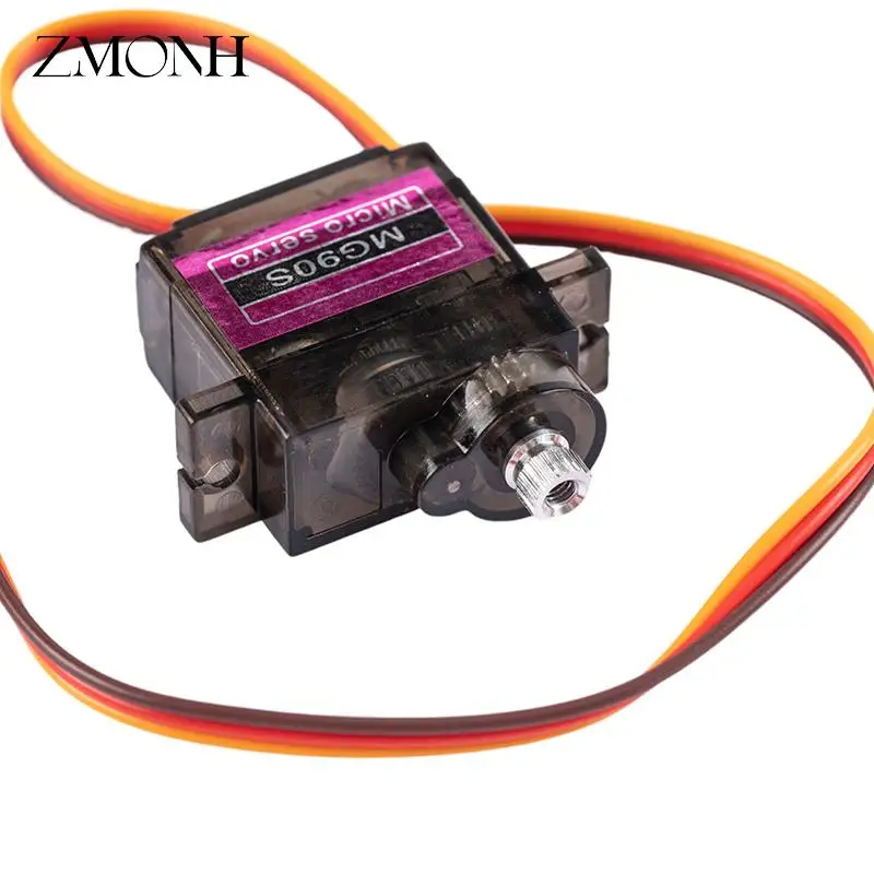 Сервопривод MG90S с металлической пластиковой шестерней, Модернизированная версия SG90 Для роботов-летательных аппаратов с неподвижным крылом, вертолетов, автомобилей, лодок, запчасти для управления моделью, 1 шт.