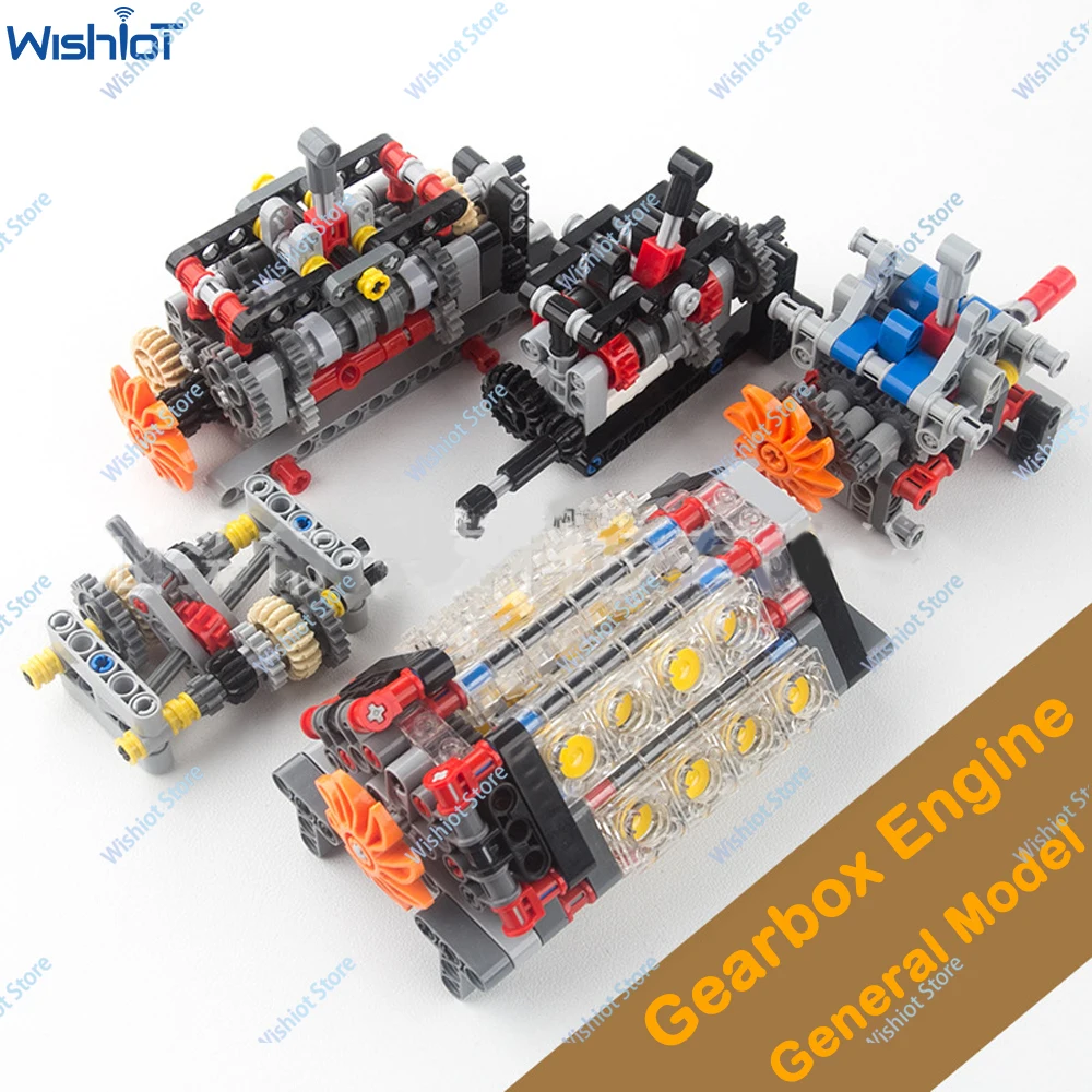 MOC 4/6-скоростная коробка передач V16 Двигатель с механической коробкой Модель M