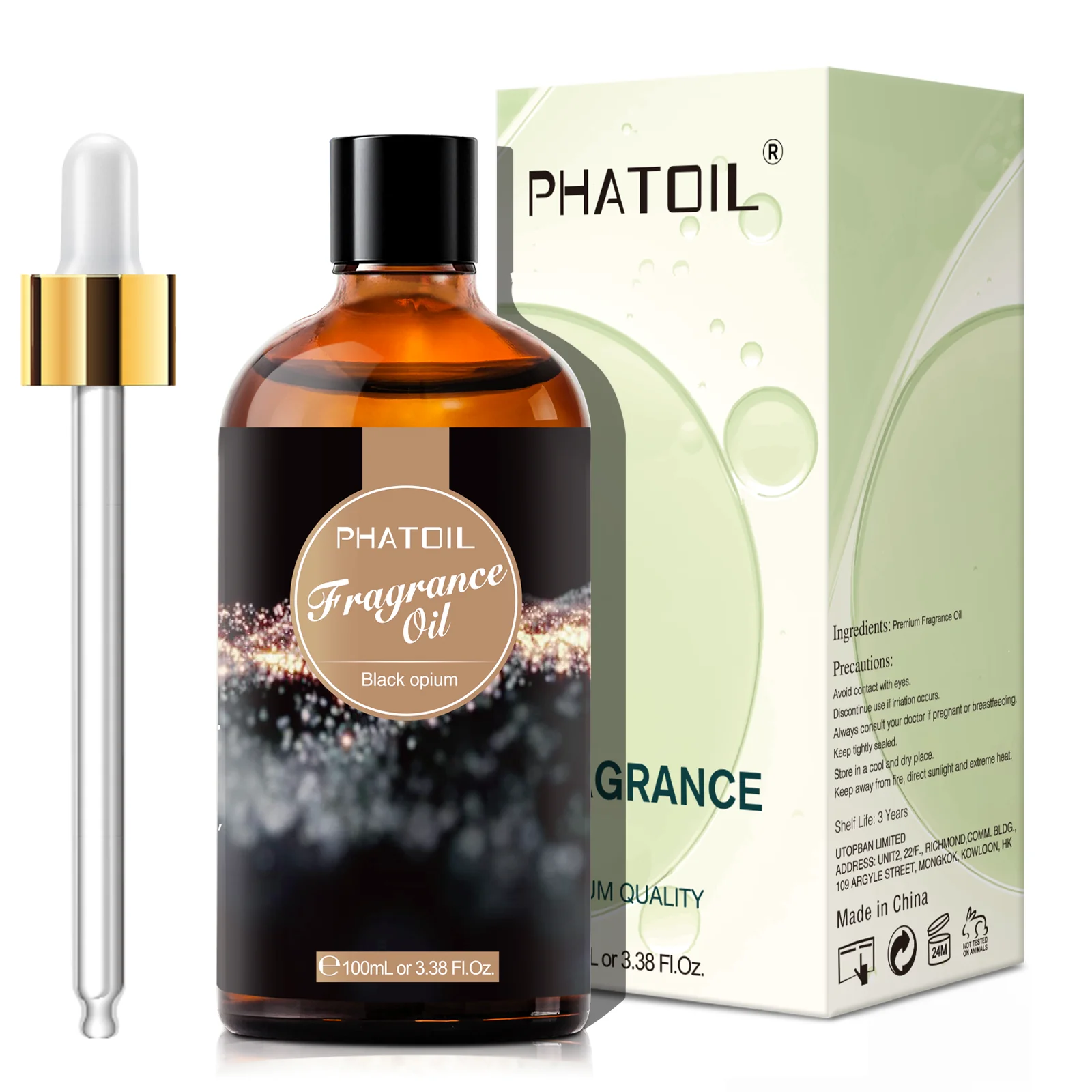 Эфирное масло PHATOIL 100 мл с черным опиевым ароматом, белое Мускусное масло, свежий льняной жимолости для духов, свечей, мыла, Бальзама Для Губ