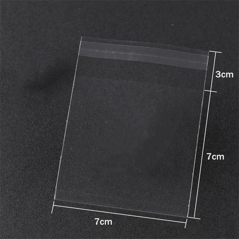 

100 шт./лот, матовые прозрачные полицелофановые пакеты, самозапечатывающиеся маленькие пластиковые пакеты для конфет, печенья, декоративная упаковка для ювелирных изделий