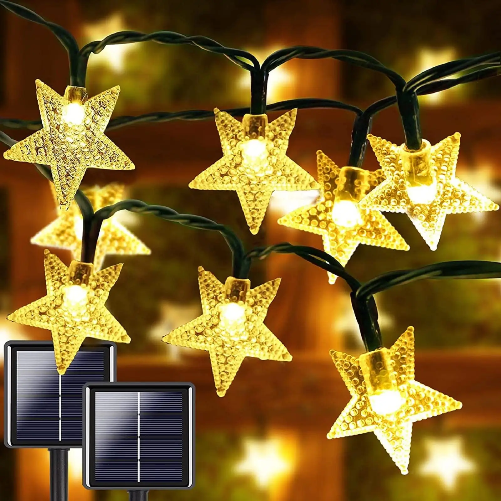 

Outdoor Led Lights Garlands Solar Powered Waterproof Sunlight 8 Mode Decorative Star Lamp Led String Light For Garden Decoration
