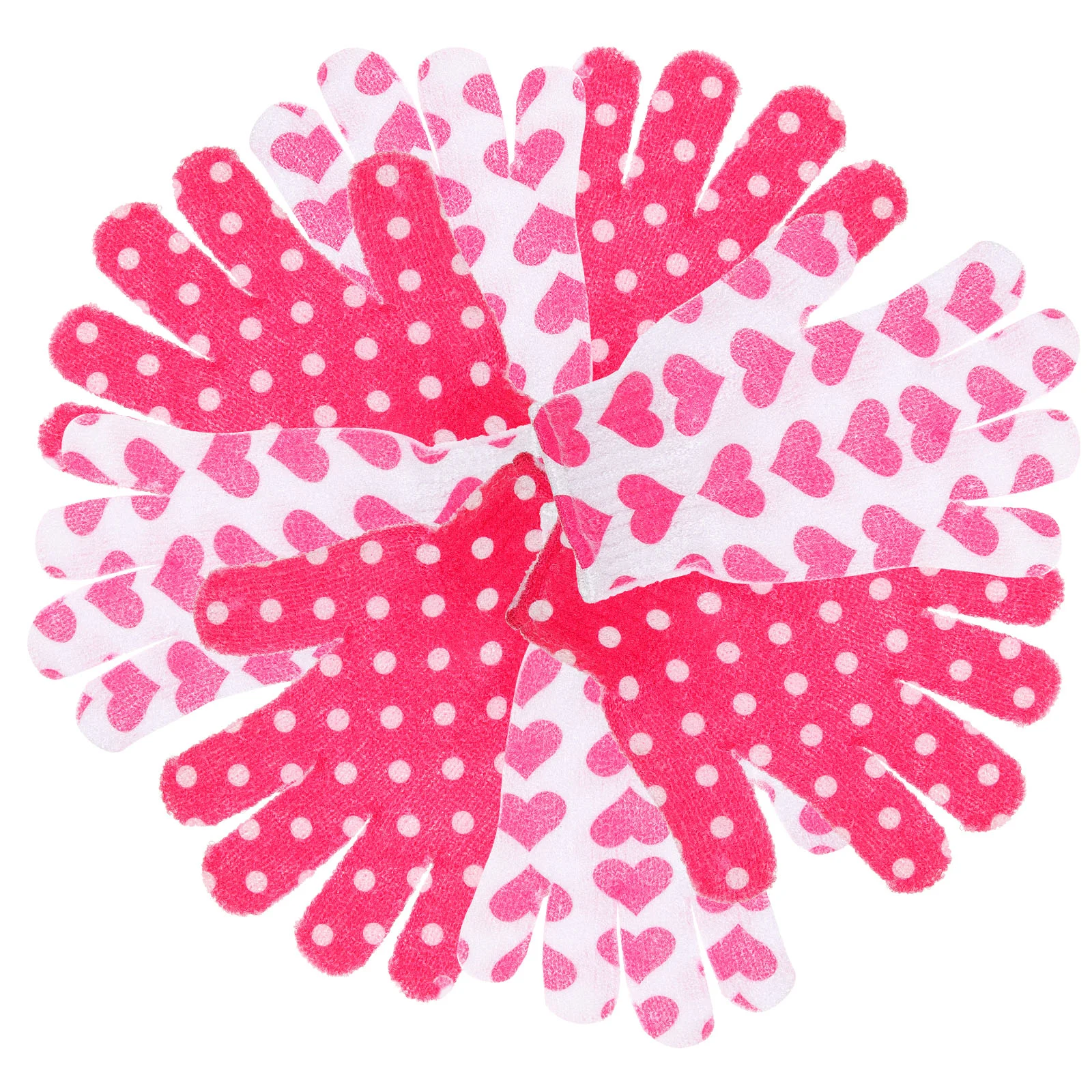 

10 Pcs Exfoliating Glove Bath Gloves Scrubber Bathing Mitt Mitten Five Fingers Body