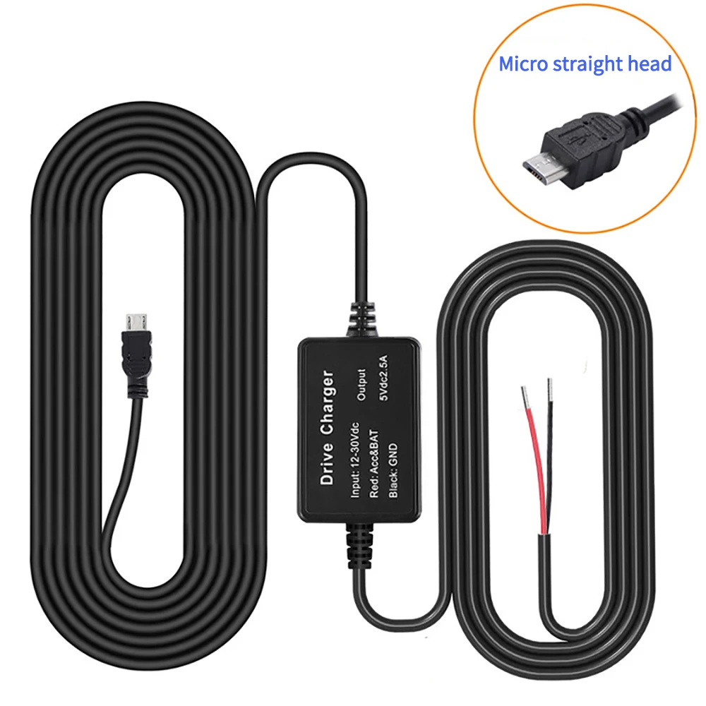 5V 2A Mini Micro Type C USB Автомобильное зарядное устройство для видеорегистратора Жесткий