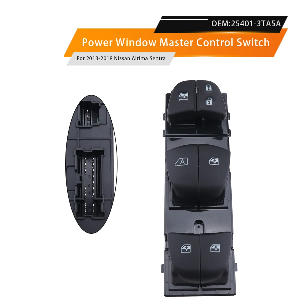 

Для Nissan Sentra Leaf Juke Qashqai Pathfinder драйвер 25401-3TA5A переключатель управления боковым окном кнопка подъема дверной замок 16 + 3 контакта