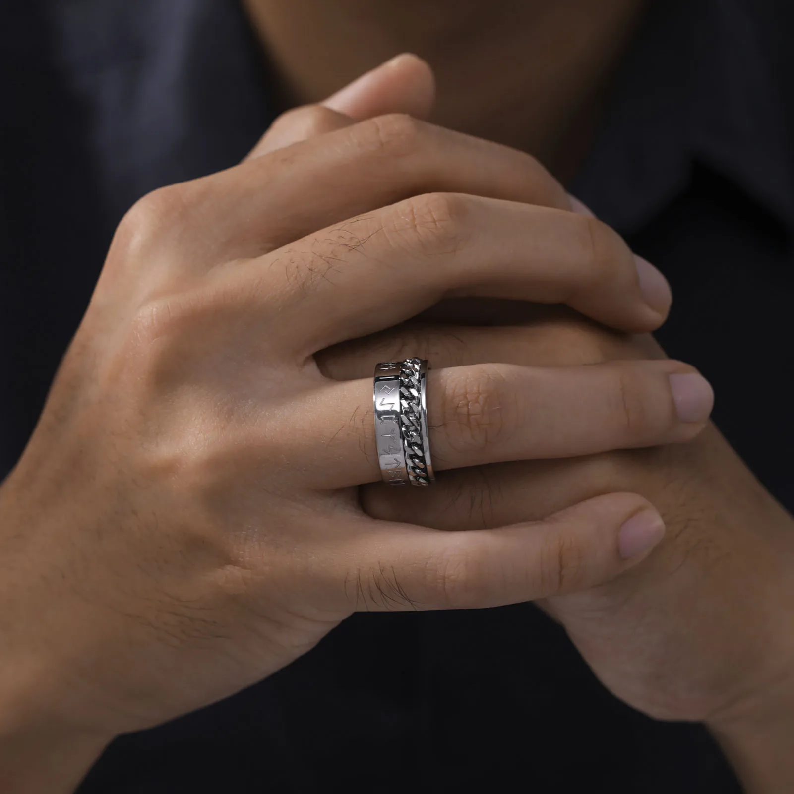 Skyrim прядильная цепь кольца для мужчин панк черный амулет Викинг норвежский с