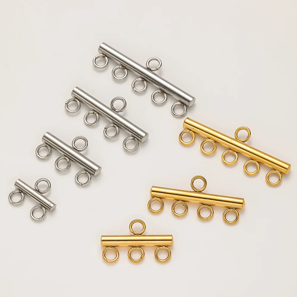 5 шт. соединители из нержавеющей стали для цепочек браслетов серег
