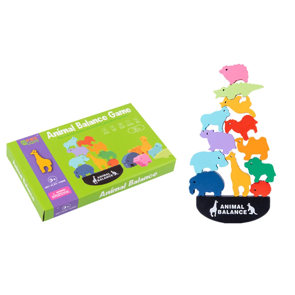 

1 Set of Animal-shaped Balance Stacking Blocks Children Stackable Desktop Toys