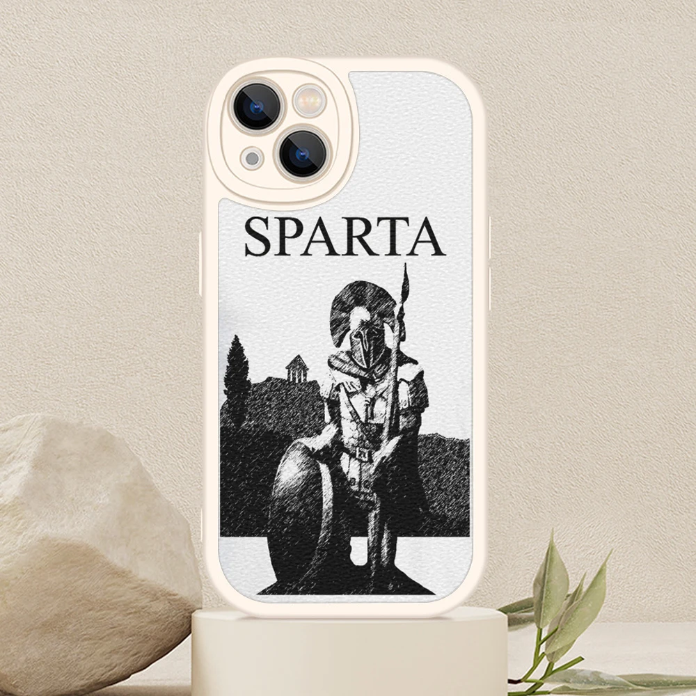 For Iphone 13 ACT action game Spartan Phone Case for Iphone 13 12 11 Pro MAX MiNi 7 8plus X XS XR Lambskin Protective Cover images - 6