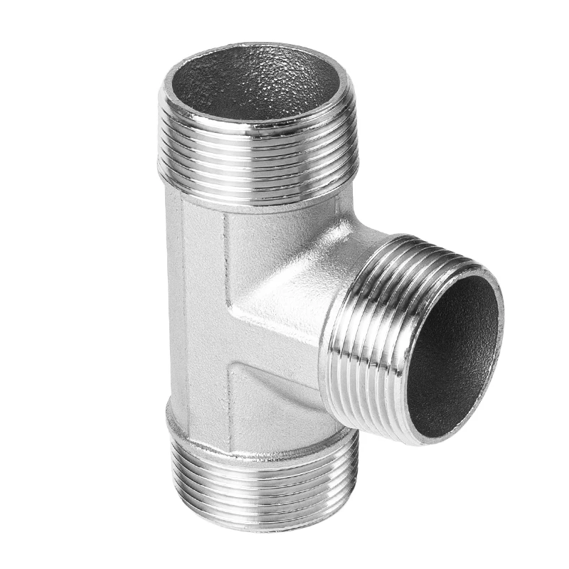 

Трехсторонний Т-образный штуцер для труб с резьбой «папа» + «мама» BSP, резьба 1/4 дюйма, 1/2 дюйма, 3/4 дюйма, 1 дюйм, 1-1/4 дюйма, 1-1/2 дюйма, Резьба BSP, нержавеющая сталь 304