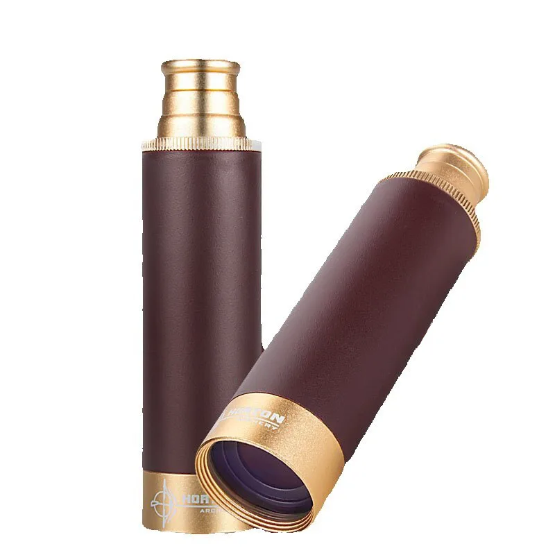 

Mini Monocular 25x30 Brass Pirate Portable Telescope Collapsible Vintage For View Watching Games Travel Hiking Hunting Camping