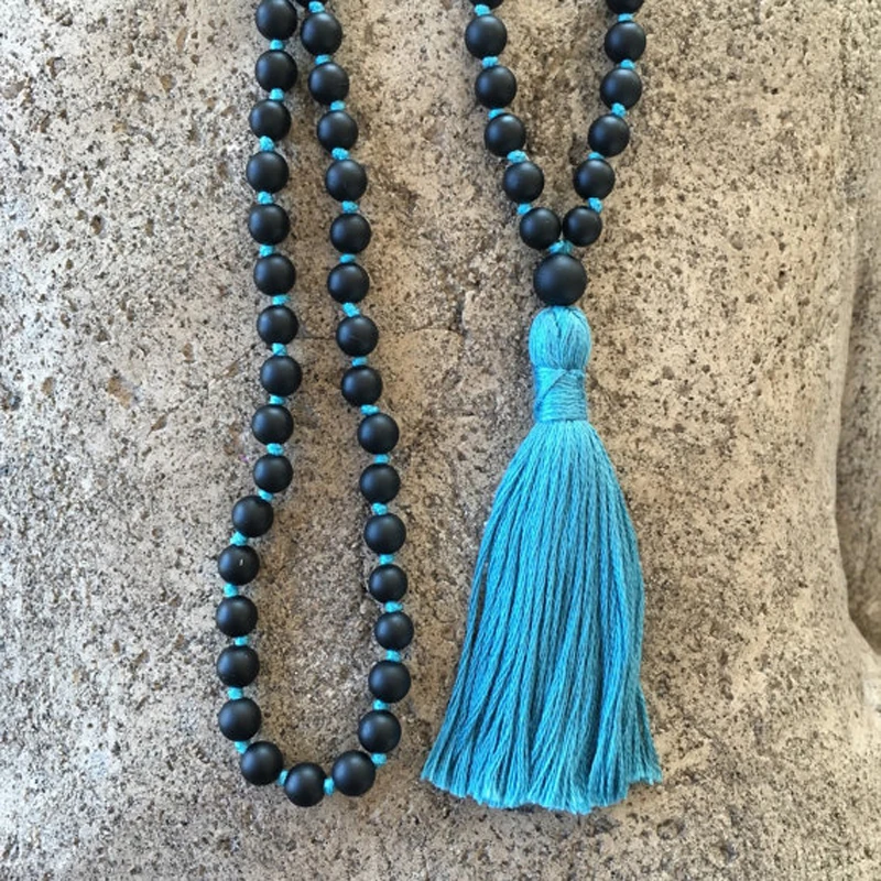 

Черный Агат, браслет из бисера, дизайнерские Роскошные нефритовые ювелирные изделия, 108 бисер, модные четки, настоящие амулеты, амулет, резно...