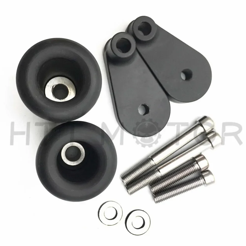 Защита от столкновений слайдера Delrin без выреза для Yamaha 2007-2008 YZF-R1 черные запасные