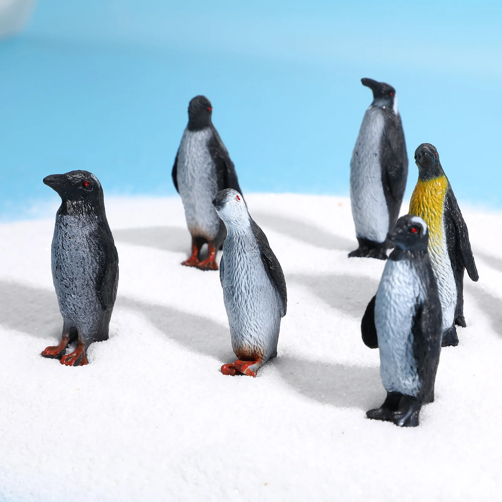 

8 Pcs Penguin Figurines Decor Educational Baby Toys Craft Kids Mini Toddlers Statues Animal Model