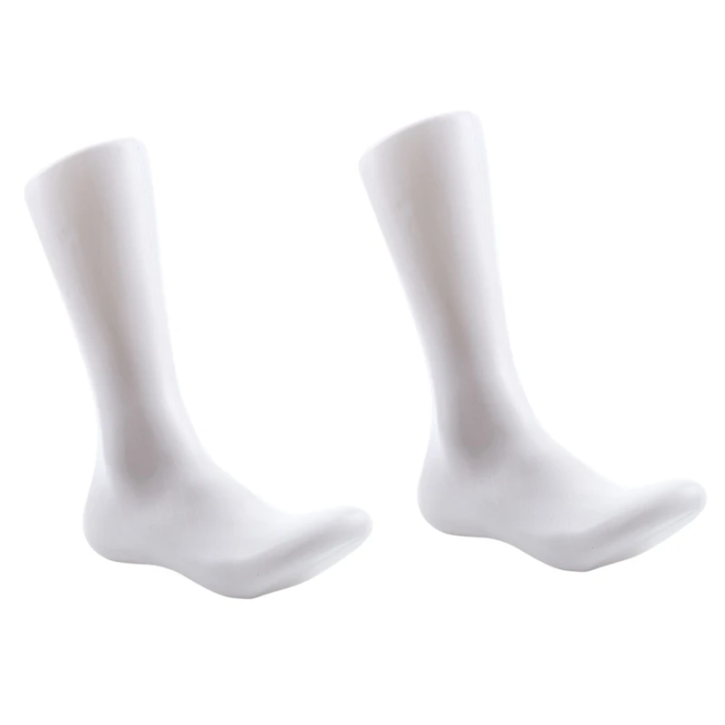 

2X Male Legs Feet Foot Mannequin Sock Display Mold Short Stocking, Male