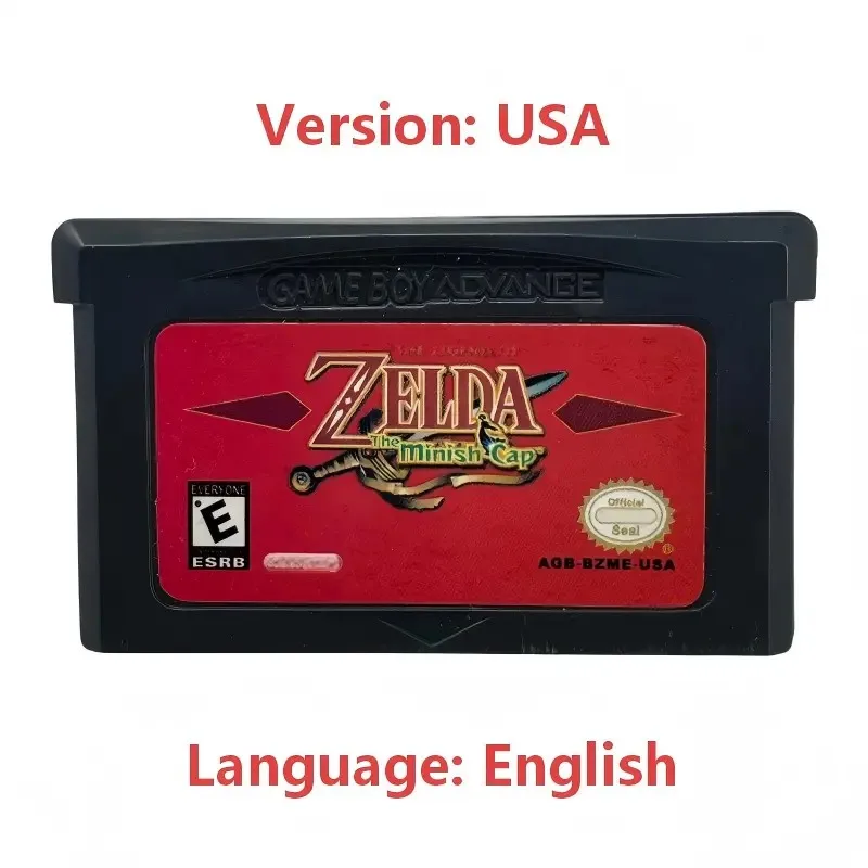 Игровой картридж The Legend of Zelda для GBA, американская версия на английском языке, A Link to the Past, Four Swords, The Minish Cap, 2 версии на выбор. (art.: 3920dd0253045) - 3920dd0253045