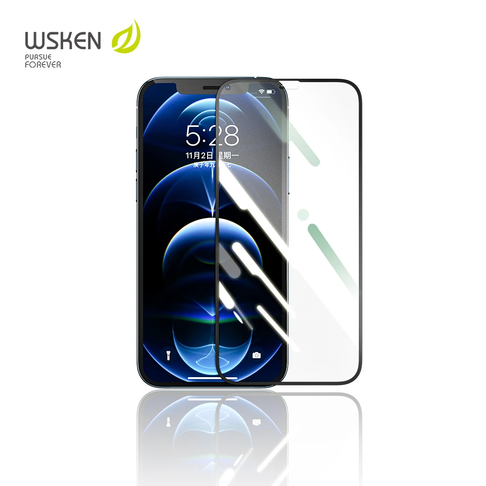 Orignal WSKEN For iPhone 12 Pro Max Mini Screen Protector 11 Full Cover Soft Edge HD 0.3mm Tempered Glass Shock Protective Film