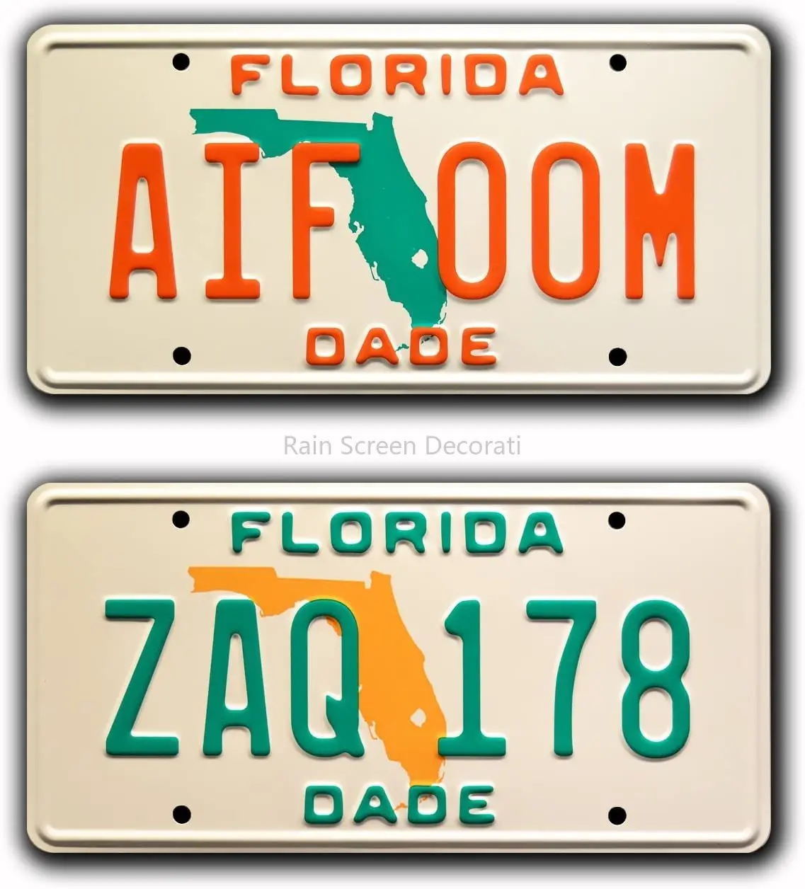 

Celebrity Machines Miami Vice | ZAQ 178 + AIF 00M | Metal License Plates 1