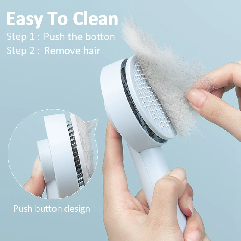 

Pet Hair Removal Comb Dog Cat Self Brush Cleaning Slicker Brush Cats Dogs Hair Remover Scraper Pet Grooming Tool Cat Accessories