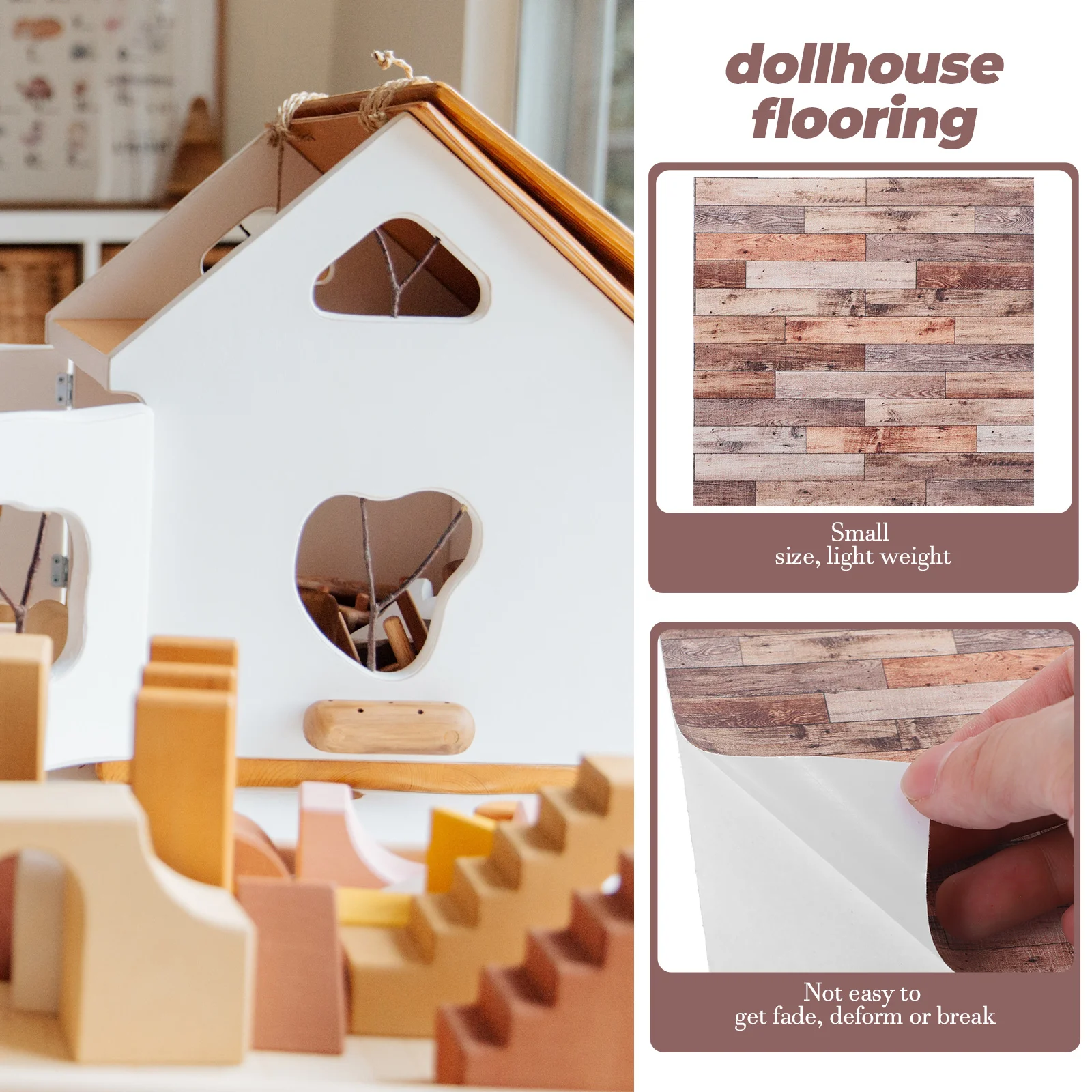 4 шт. напольные доски для кукольного домика миниатюры крошечных поделок