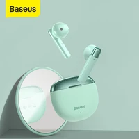 baseus w2 tws wireless bluetooth headphones gaming headset enc call noise reduction waterproof earphones with app gps function
