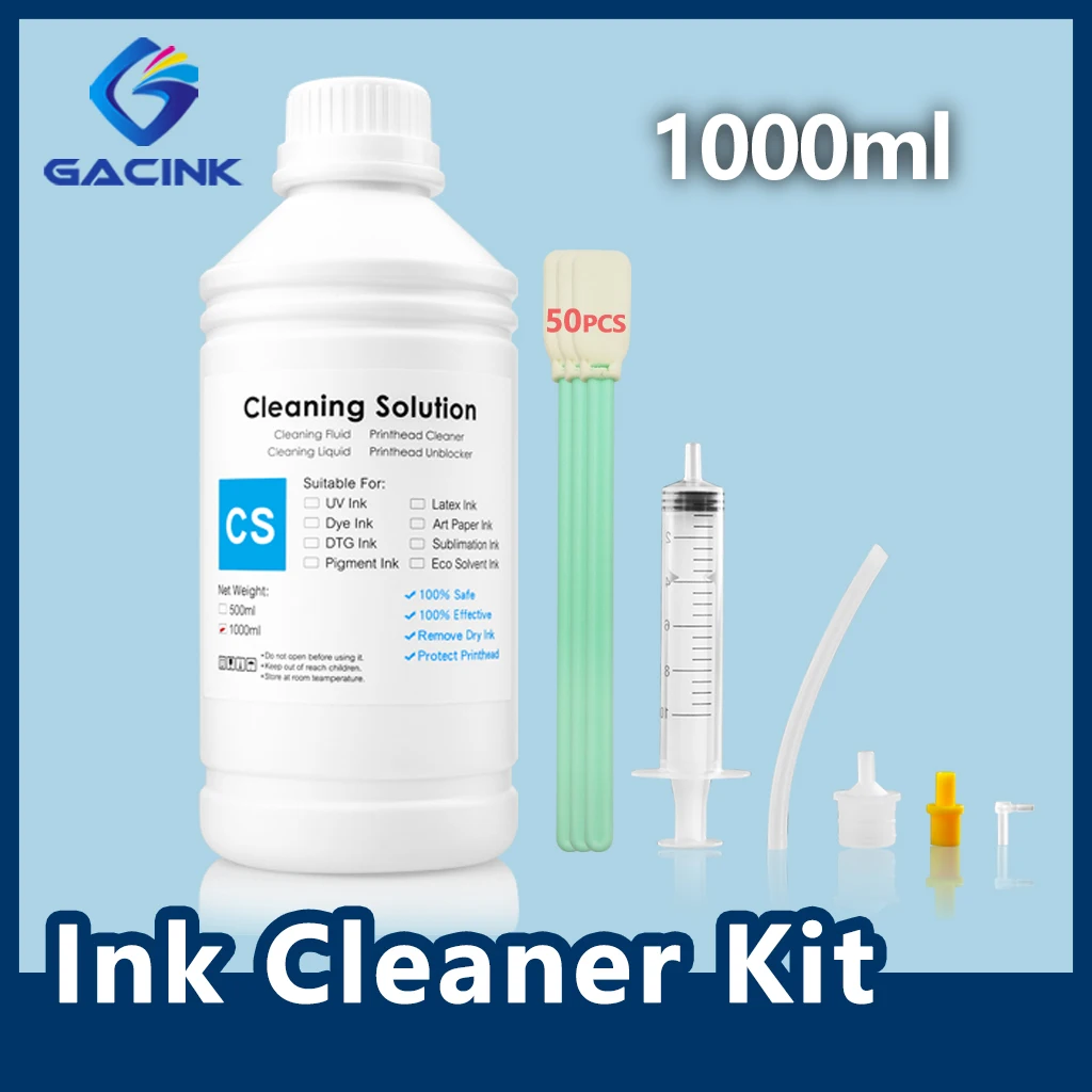 Жидкость для очистки чернил 1000 мл пигментные чернила латексные сублимационные