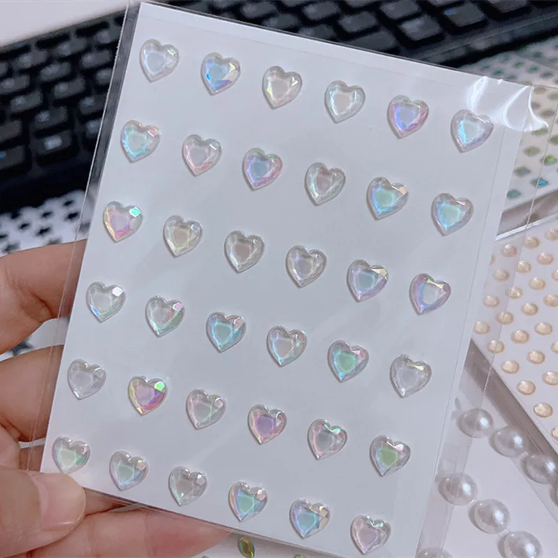 

Rhinestones Pearl Jewels Diamond Eyes Makeup Art Eyeliner Glitter Face Jewelry Stickers Temporary Tattoo Party Body Makeup Tools