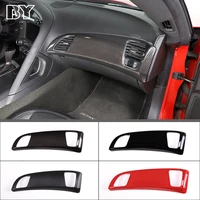 1pcs carbon fiber car dashboard ac air vent outlet cover trim frame for chevrolet corvette c7 2014 2019 auto accessories