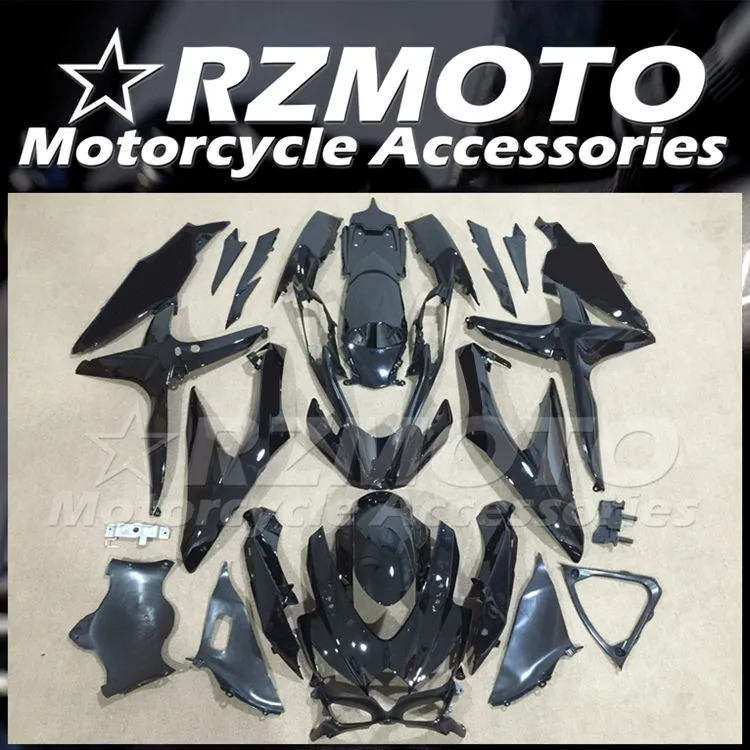 

4 подарка, новый комплект обтекателей из АБС-пластика для Suzuki 2010 2009 GSXR600 K8 GSX R750 GSX R600 08 09 10, Обтекатели черного цвета с глянцевым покрытием