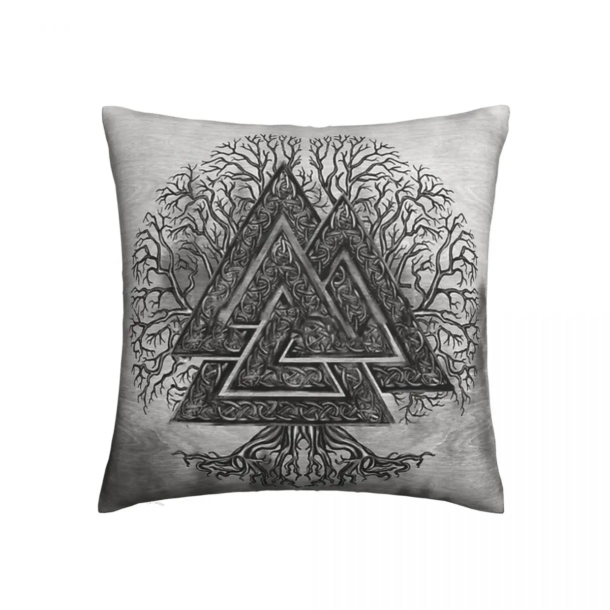 

Декоративная подушка Valknut и дерево жизни, декоративная подушка для обнимания в офисе