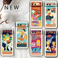 anime the simpsons cute for google pixel 7 6 pro 6a 5a 5 4 4a xl 5g shell soft silicone fundas coque capa black phone case