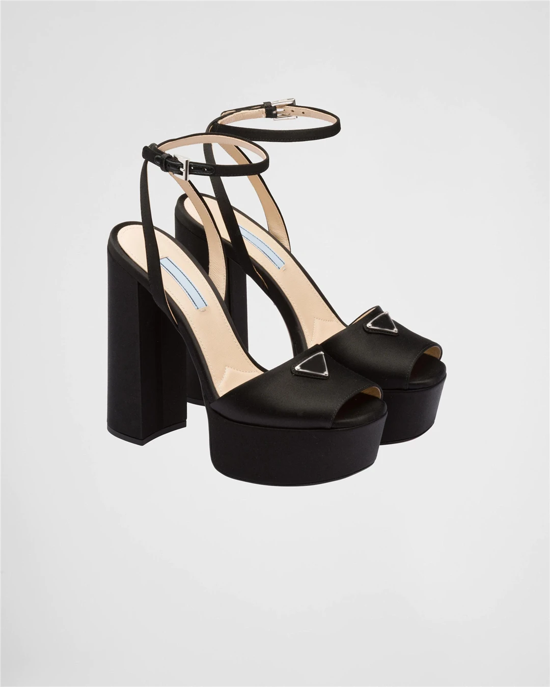 

Milano High-heeled Satin Sandals Platform Black