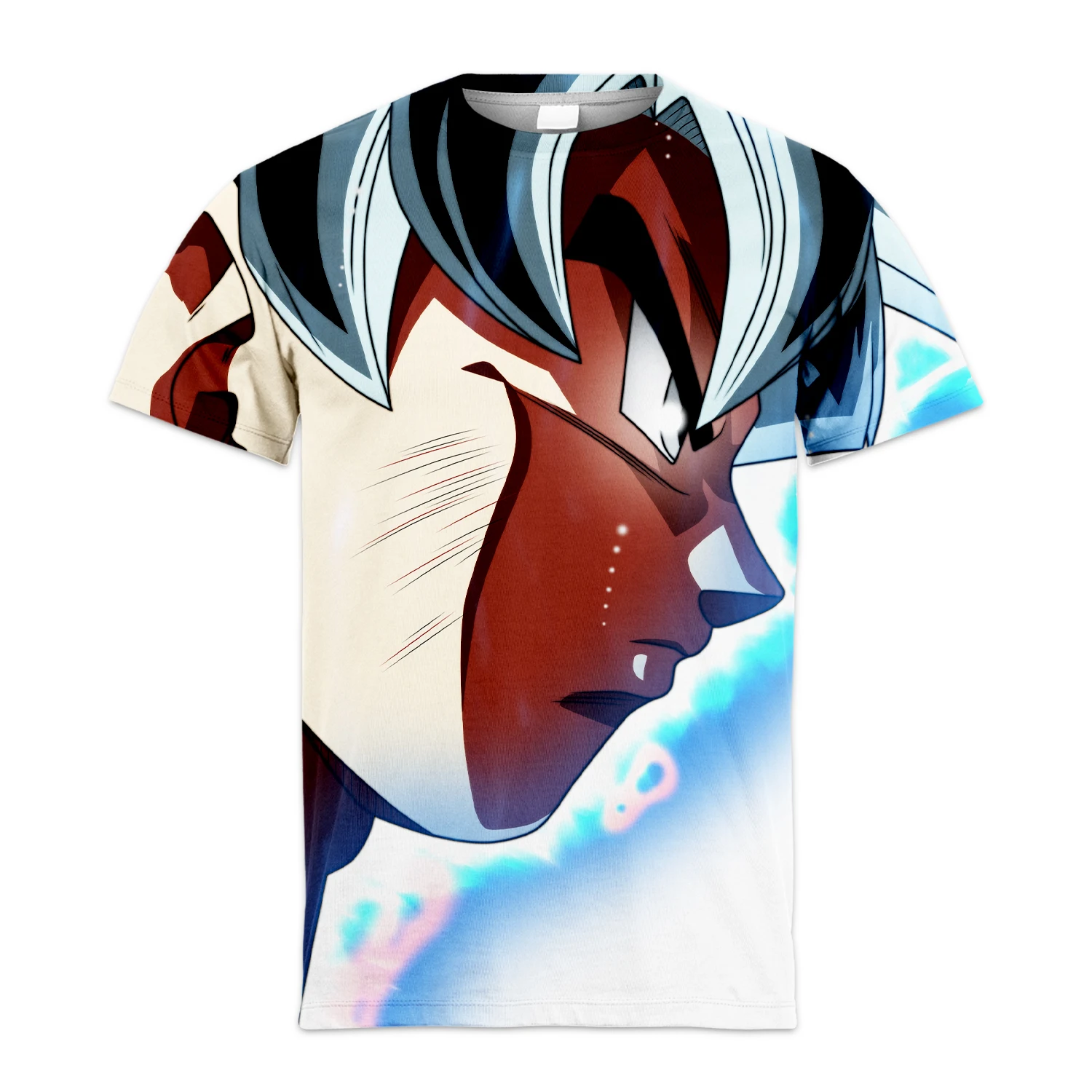 

Fashion Top 3D Digital Printed Men's Summer Cartoon Dragon Ball Animation Loose Round Neck Short Sleeves Popular