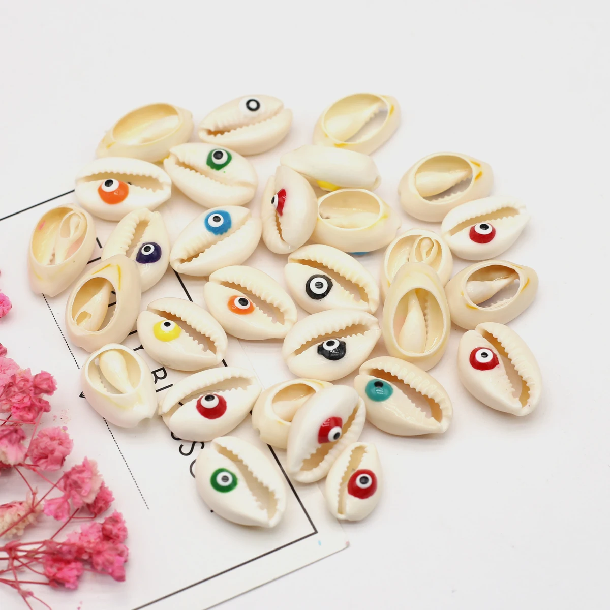 

Natural White Shells Eyes Shell Bead Irregular Crafts DIY Jewelry Making Necklace Earring Accessories Gift Decor 10PCS