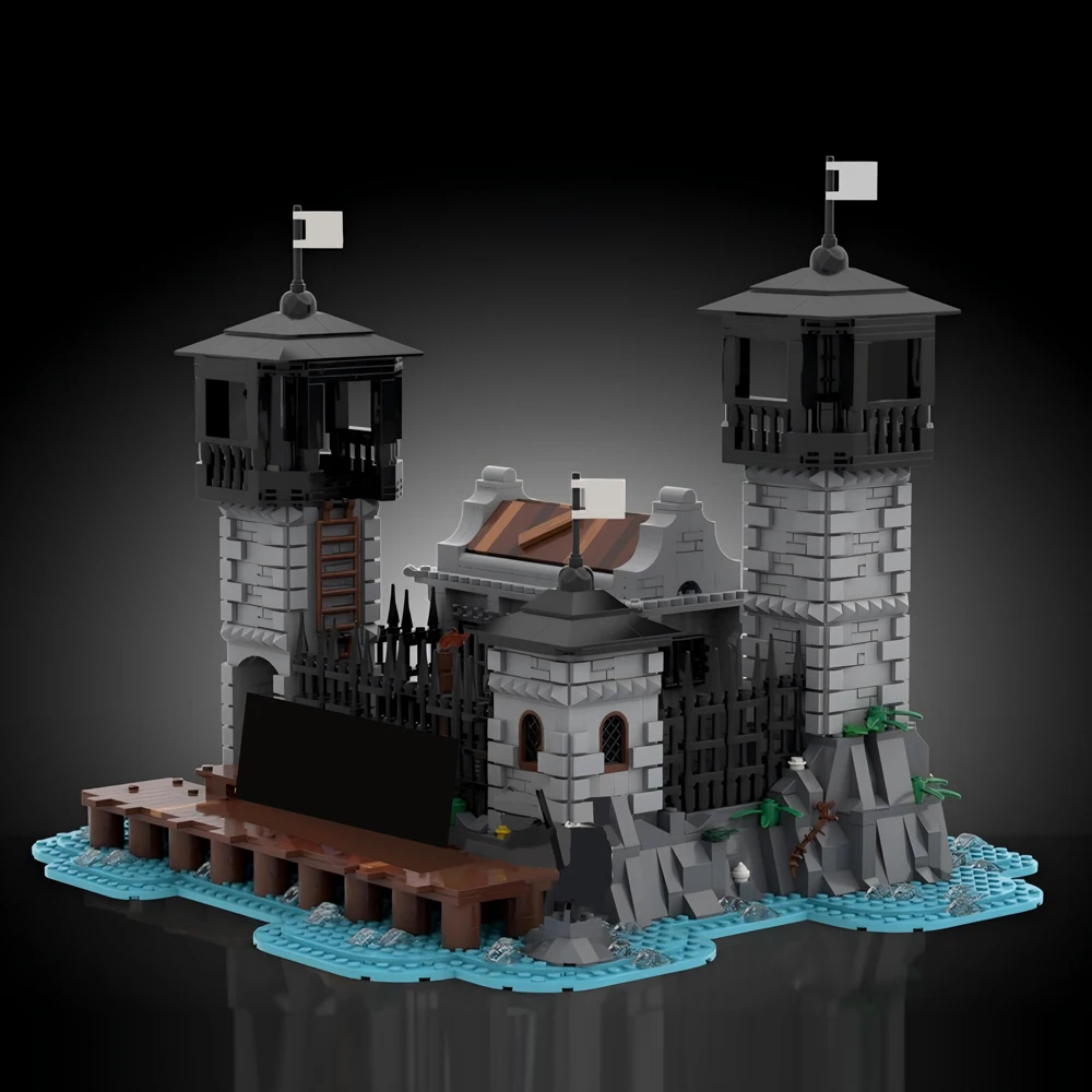 2523 шт. Детский конструктор MOC пиратский тюремный остров