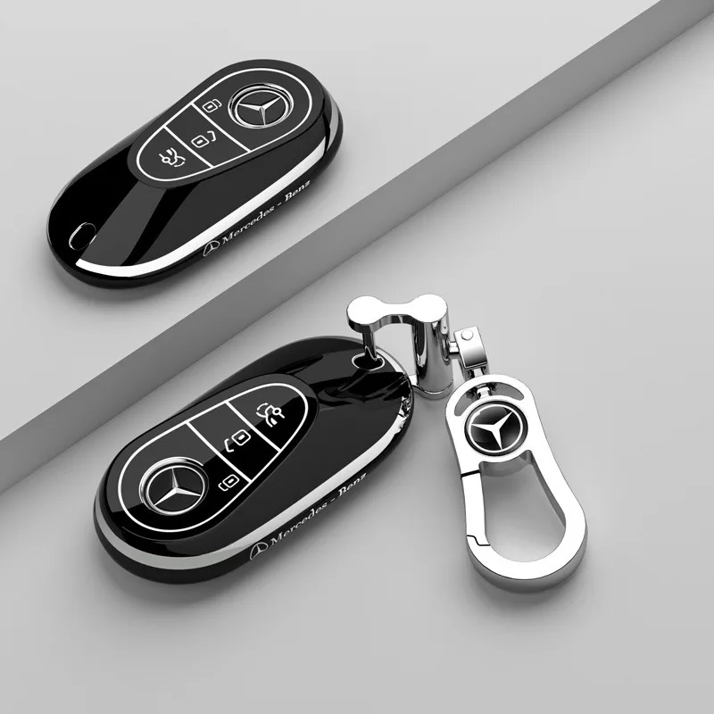 Фото Высококачественный чехол-накладка из TPU для ключей автомобиля Mercedes Benz 2022 C S Class W206 W223 S350 C260 C300 S400 S450 S500, аксессуары №1