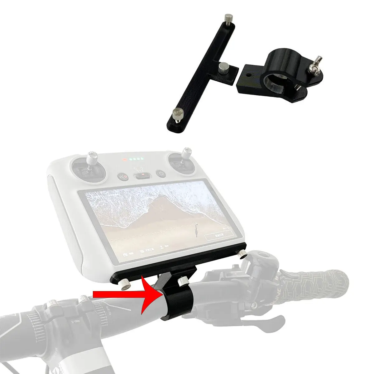 

Plastic 20-24mm Bicycle Handlebar Mounting Bracket Holder For DJI Mini 3 Pro With Screen Remote Control