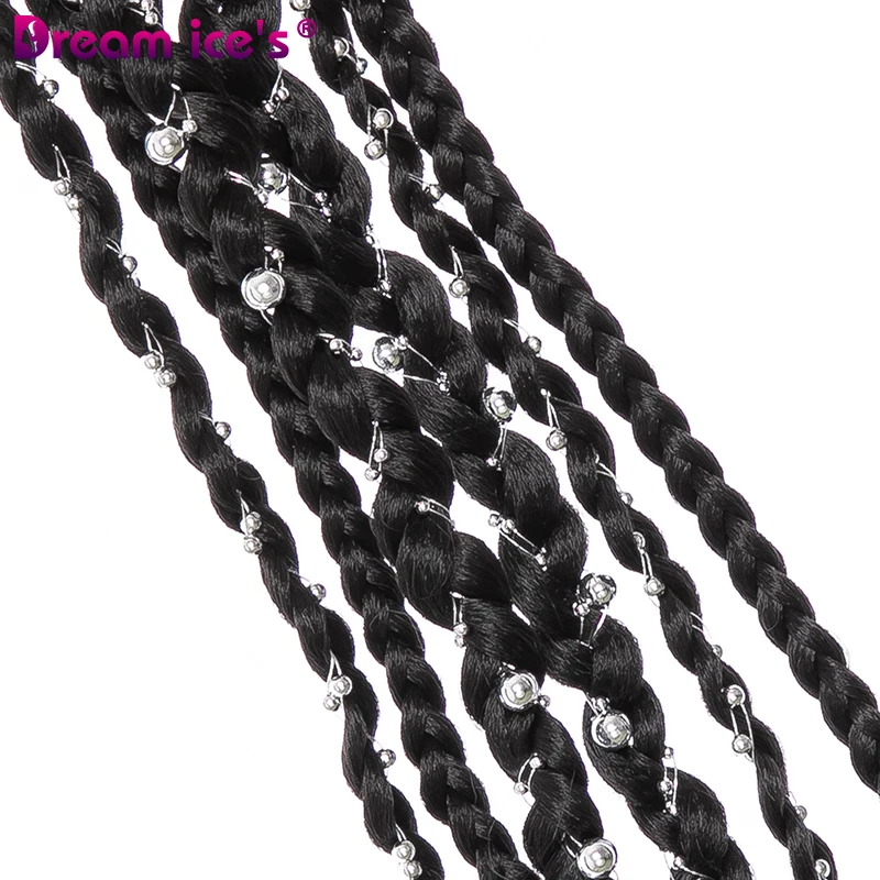 Long Synthetic Black Hair Extensions Pony Tail Hairpieces for White Women Braided Ponytails Spice Girls Cosplay Party DREAMICE'S