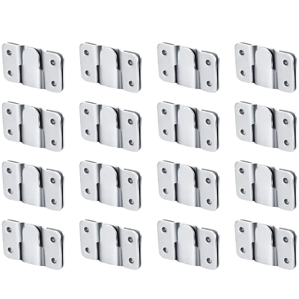 

16 Pairs Picture Mountain Buckle Couch Support Shelf Brackets Heavy Duty Stainless Steel Frame Hanger