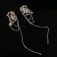 earrings 2022 trend long fringe rhinestone earrings jewelry for women metal wedding engagement jewelry