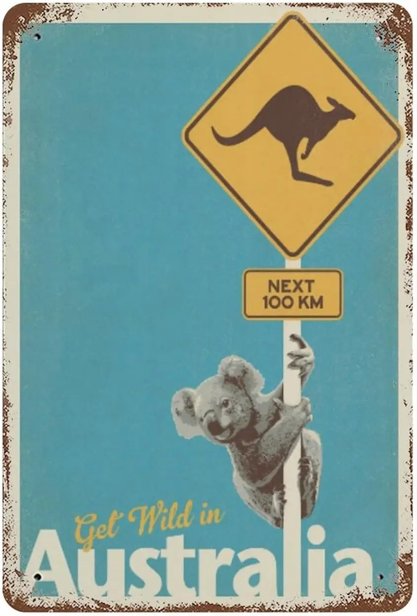 Винтажный Ретро-знак с изображением Австралии Океании геометрической зоны