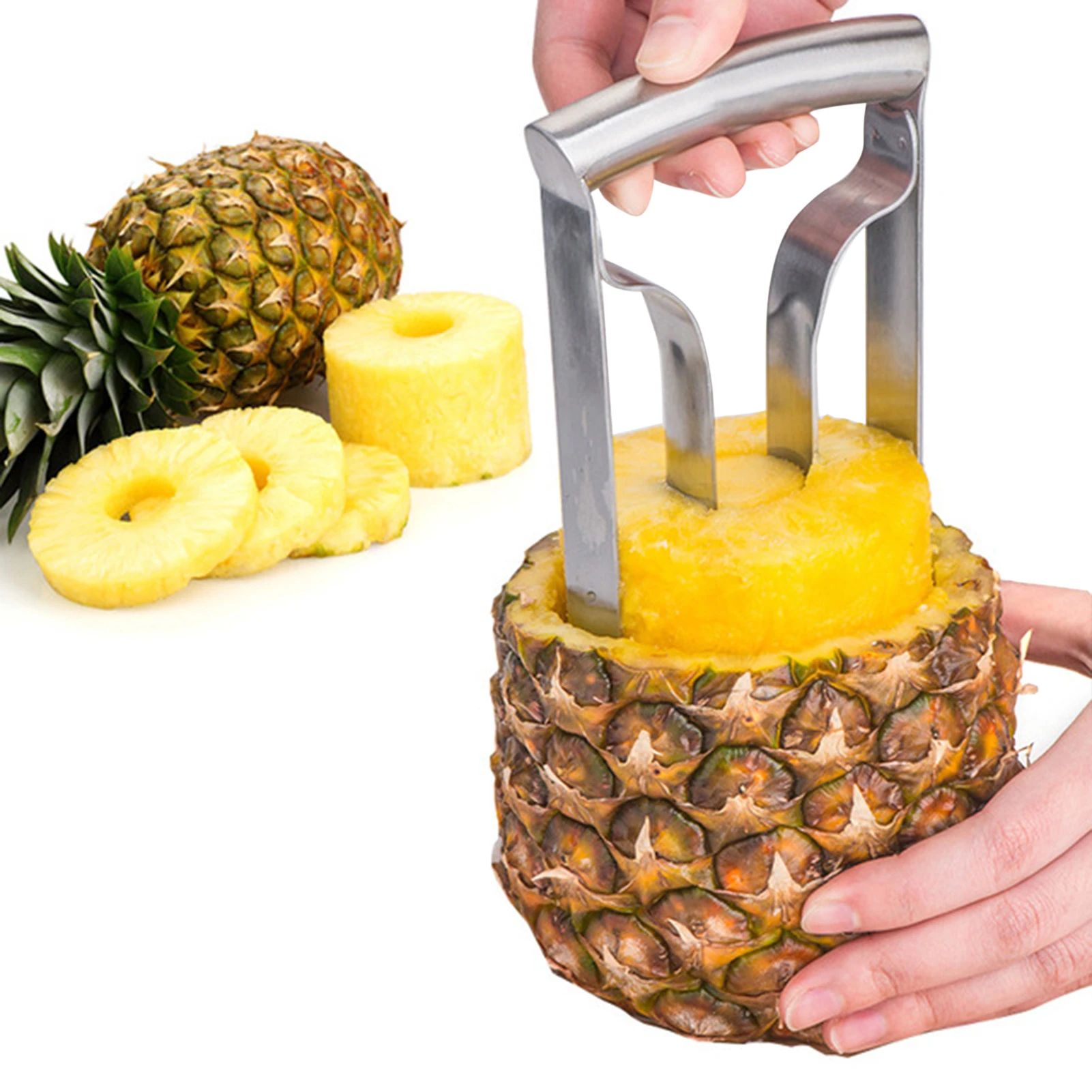 

Pineapple Corer and Slicer Tool Stainless Steel Pineapple Cutter Pineapple Eye Peeler Remover Pineapple Peeling Knife