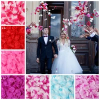 100pcs 55cm silk rose petals for wedding decoration romantic artificial rose flower wedding accessories