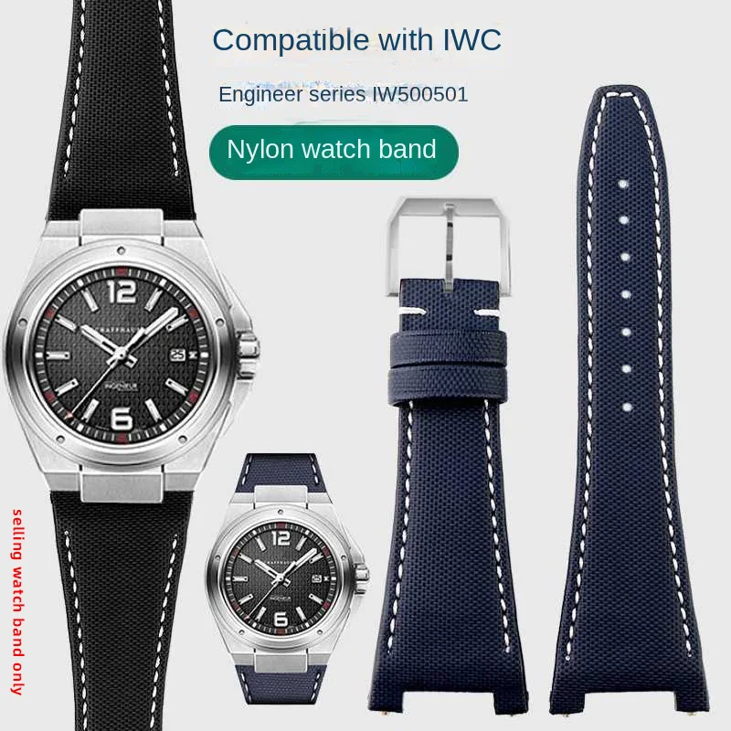 

Нейлоновый кожаный ремешок для часов IWC инженерный ремешок для часов IW500501 IW378507 IW322703 серия черный спортивный холщовый ремешок для часов