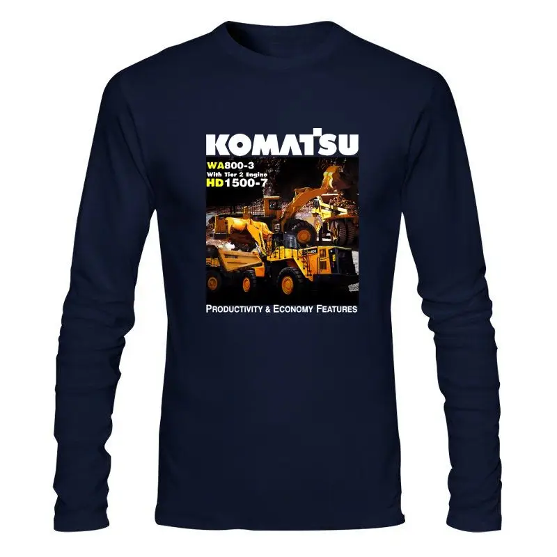 

Мужская одежда, новая футболка Komatsu, классические топы, футболка